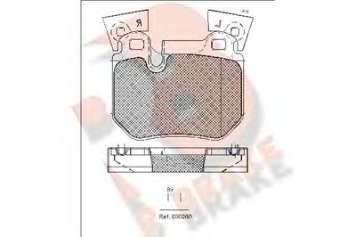 Комплект тормозных колодок, дисковый тормоз R BRAKE купить