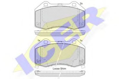 Комплект тормозных колодок, дисковый тормоз ICER купить