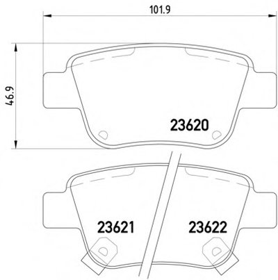 Колодки тормозные (задние) Toyota Avensis/Corolla 1.6-2.4i 03-09 (Bosch) Q+