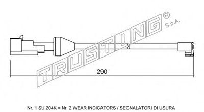 Сигнализатор, износ тормозных колодок TRUSTING купить