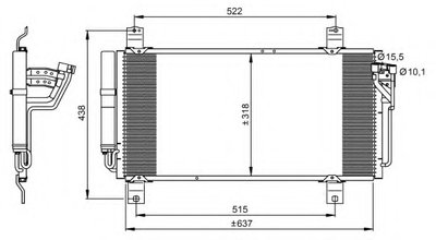 Радиатор кондиционера Mazda 6 1.8-2.5 07-13