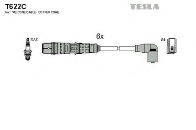 Комплект проводов зажигания original TESLA купить