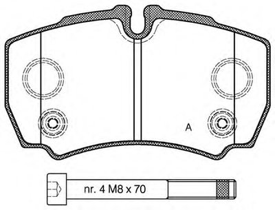 Комплект тормозных колодок, дисковый тормоз ADVANCE OPEN PARTS купить