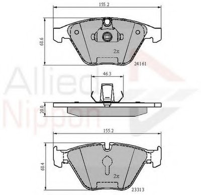 Комплект тормозных колодок, дисковый тормоз ANL Braking COMLINE купить