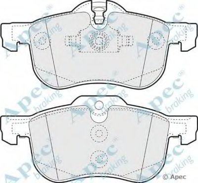 Комплект тормозных колодок, дисковый тормоз APEC braking купить