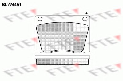 Комплект тормозных колодок, дисковый тормоз FTE купить