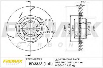 Тормозной диск Premium Black Carbon + FREMAX купить