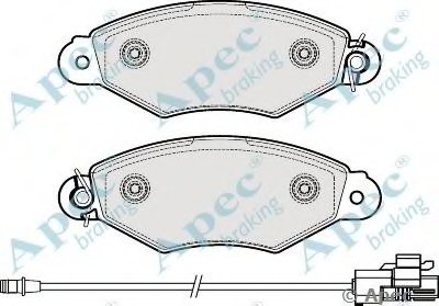 Комплект тормозных колодок, дисковый тормоз APEC braking купить