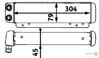масляный радиатор, двигательное масло BEHR HELLA SERVICE HELLA купить