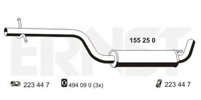 Средний глушитель выхлопных газов ERNST купить