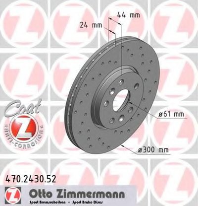 Тормозной диск SPORT BRAKE DISC COAT Z ZIMMERMANN купить