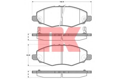Комплект тормозных колодок, дисковый тормоз NK купить