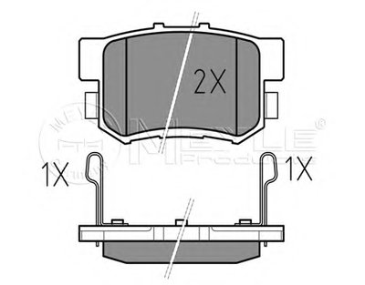 Колодки тормозные (задние) Honda Accord IV/V/Civic VI/VII/VIII 