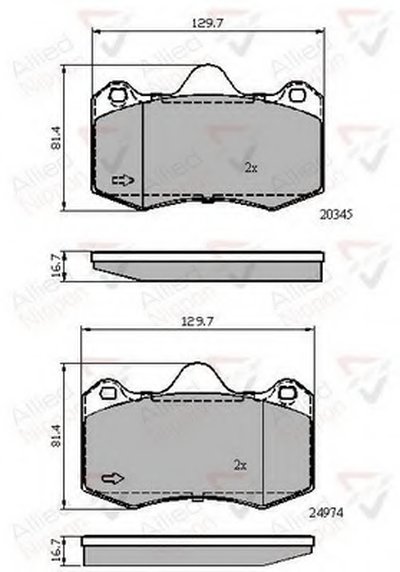 Комплект тормозных колодок, дисковый тормоз ANL Braking COMLINE купить