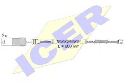 Сигнализатор, износ тормозных колодок ICER купить