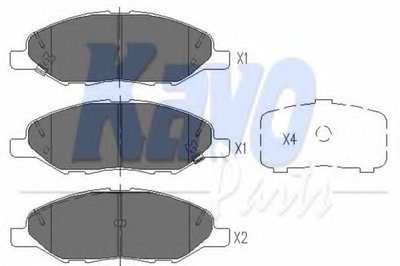 Комплект тормозных колодок, дисковый тормоз KAVO PARTS купить