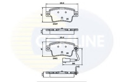 Комплект тормозных колодок, дисковый тормоз Comline COMLINE купить