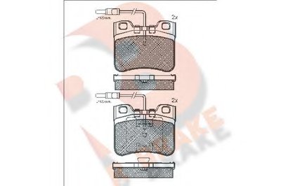 Комплект тормозных колодок, дисковый тормоз R BRAKE купить