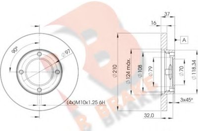 Тормозной диск R BRAKE купить