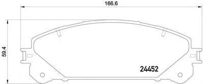 Колодки тормозные (передние) Lexus RX 08-/ Toyota Camry 17- (Advics) (166.8x59.3x17.5)