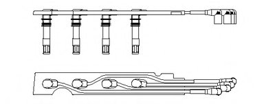 Провода зажигания VW Caddy II 1.4i 00-04 (к-кт)