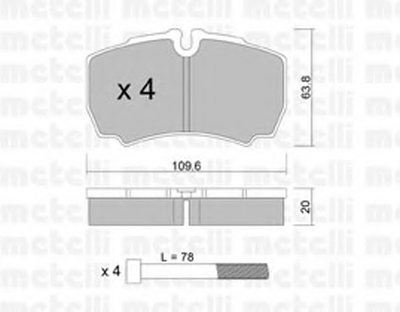 Колодки тормозные (задние) Iveco Daily III-VI 99-/Ford Transit 2.4/3.2 TDCi 06-14