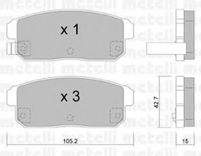 Колодки тормозные (задние) Chevrolet Cruze 00-08/Mazda RX-8 03-12/Suzuki Ignis 00-05