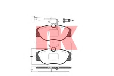 Комплект тормозных колодок, дисковый тормоз NK купить
