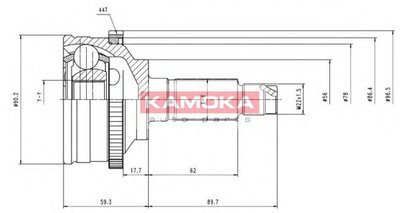 Шарнирный комплект, приводной вал KAMOKA KAMOKA купить