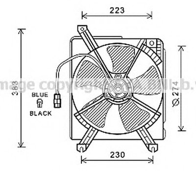 Вентилятор, охлаждение двигателя AVA QUALITY COOLING купить