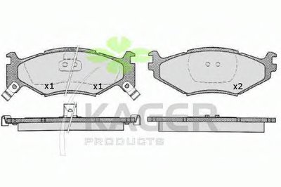 Комплект тормозных колодок, дисковый тормоз KAGER купить