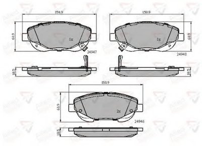 Комплект тормозных колодок, дисковый тормоз ANL Braking COMLINE купить