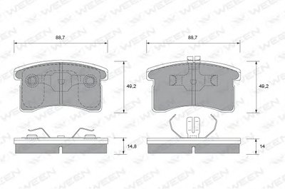 Комплект тормозных колодок, дисковый тормоз WEEN купить