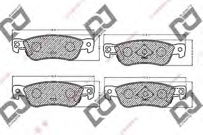 Комплект тормозных колодок, дисковый тормоз DJ PARTS купить