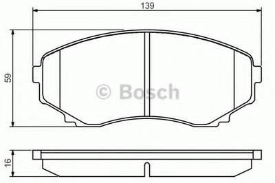 Комплект тормозных колодок, дисковый тормоз BOSCH купить