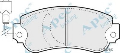 Комплект тормозных колодок, дисковый тормоз APEC braking купить