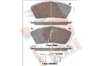 Комплект тормозных колодок, дисковый тормоз R BRAKE купить