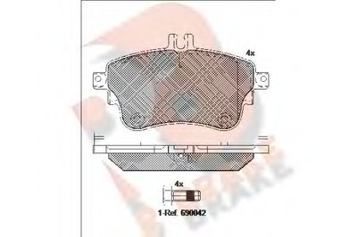 Комплект тормозных колодок, дисковый тормоз R BRAKE купить