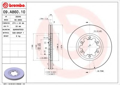 Тормозной диск BREMBO купить