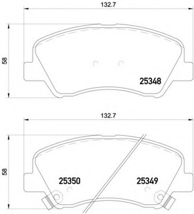 Колодки тормозные (передние) Hyundai Accent IV/Kia Rio 10- (Mando) Q+