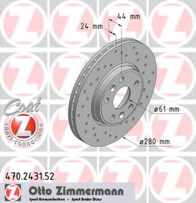 Тормозной диск SPORT BRAKE DISC COAT Z ZIMMERMANN купить