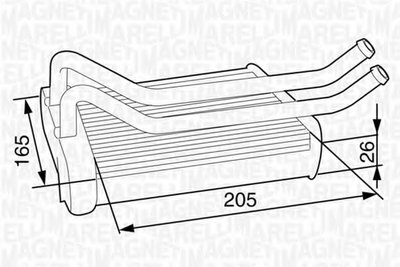 Теплообменник, отопление салона MAGNETI MARELLI купить