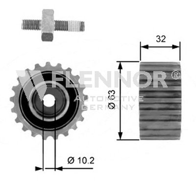 Паразитный / Ведущий ролик, зубчатый ремень FLENNOR купить