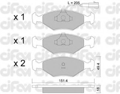 Комплект тормозных колодок, дисковый тормоз CIFAM купить