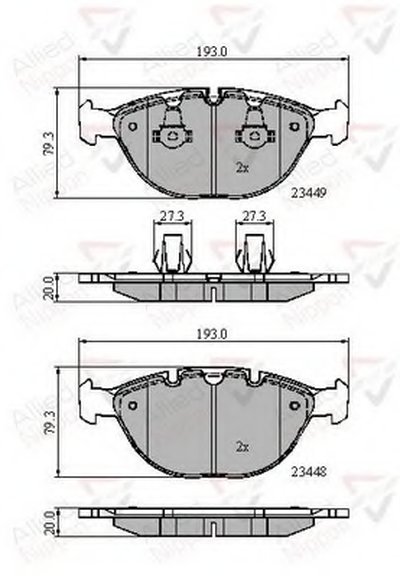 Комплект тормозных колодок, дисковый тормоз ANL Braking COMLINE купить