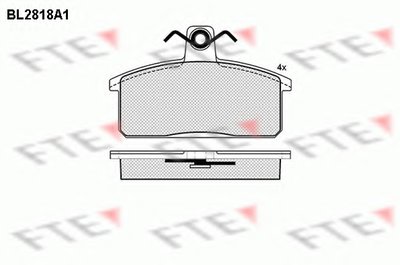 Комплект тормозных колодок, дисковый тормоз FTE купить