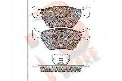 Комплект тормозных колодок, дисковый тормоз R BRAKE купить