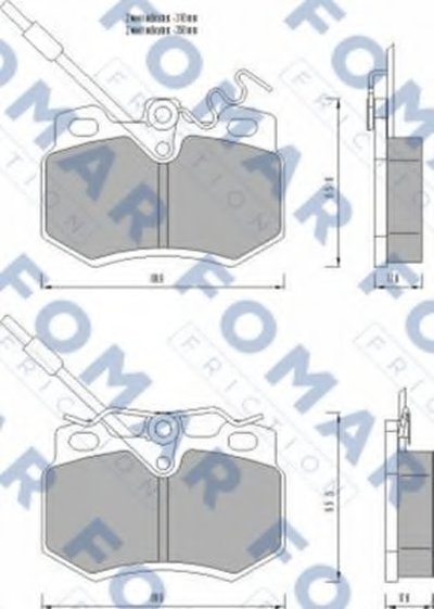 Комплект тормозных колодок, дисковый тормоз FOMAR Friction купить