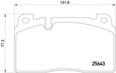 Колодки тормозные (передние) Audi Q5 08- (Brembo) (131.8x77.3x15.6)