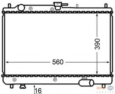 Радиатор, охлаждение двигателя BEHR HELLA SERVICE HELLA купить